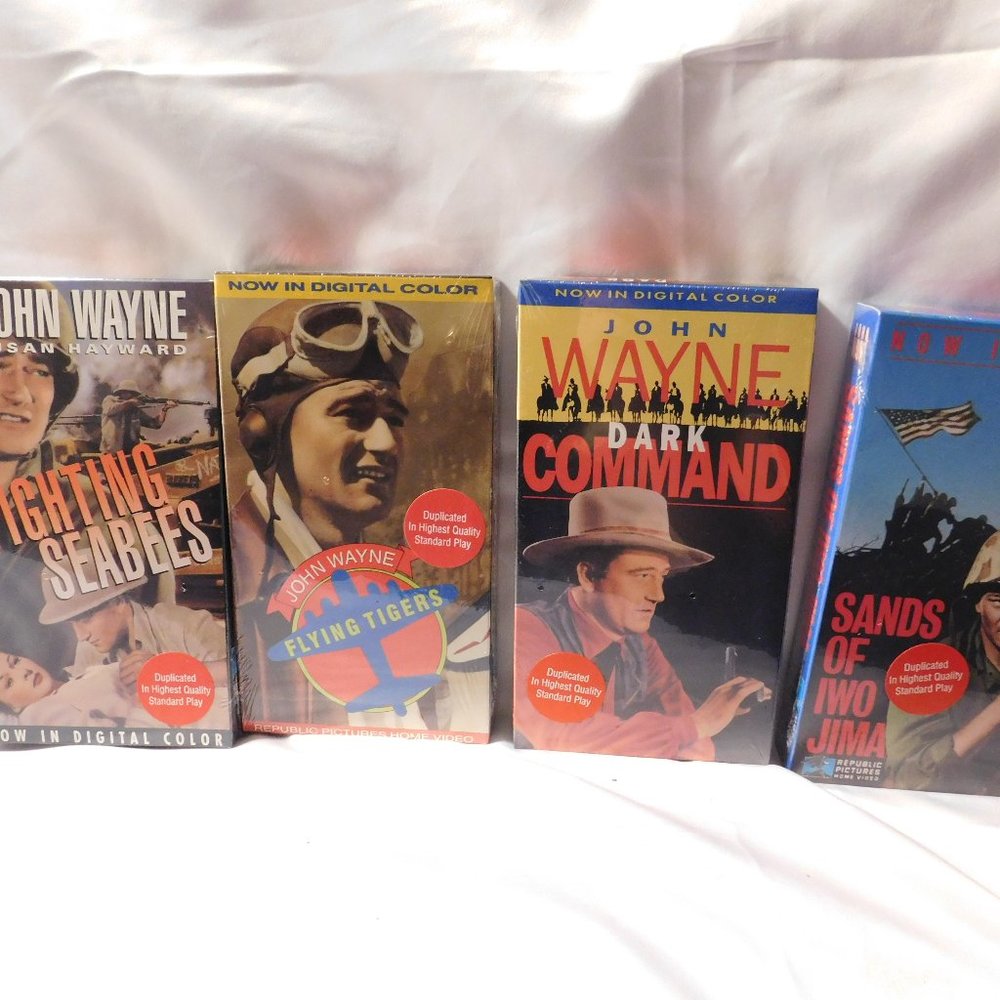 John Wayne VHS Tapes NEW Four Tapes in Bundle